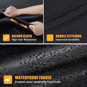 Cappa per ombrellone - Impermeabile, 420D Oxford, Resistente ai raggi UV, Resistente alle scalfitture - Nero, 230 x 67 x 67 cm con chiusura a zip
