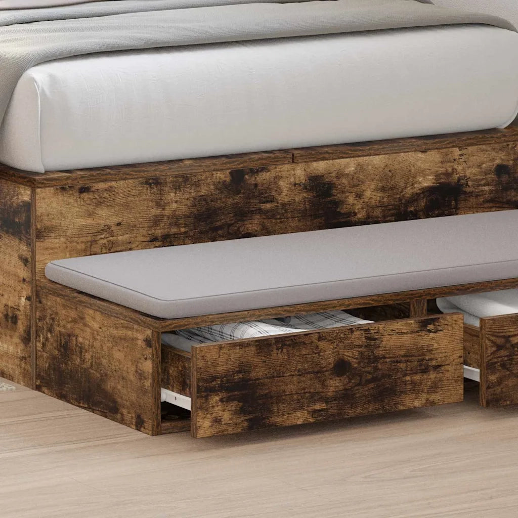Cassetti per letto con cassetto Rovere fumé 75 x 36,5 x 16,5 cm 866967