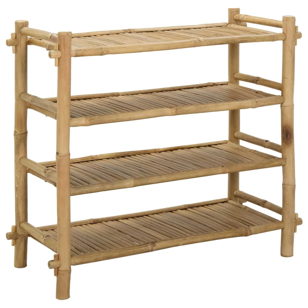 Scarpiera con lo scaffale Naturale 4 ripiani Bambù