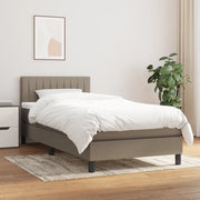 Giroletto a Molle con Materasso-Struttura Letto Tortora 90x200 cm inTessuto 910298
