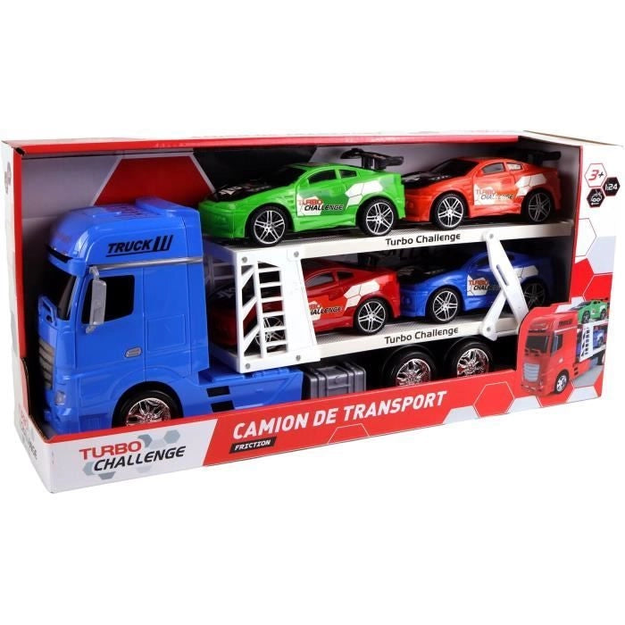 Camion da trasporto - TURBO CHALLENGE - Veicoli di intervento - 1/24 - Veicolo a frizione - Colore casuale