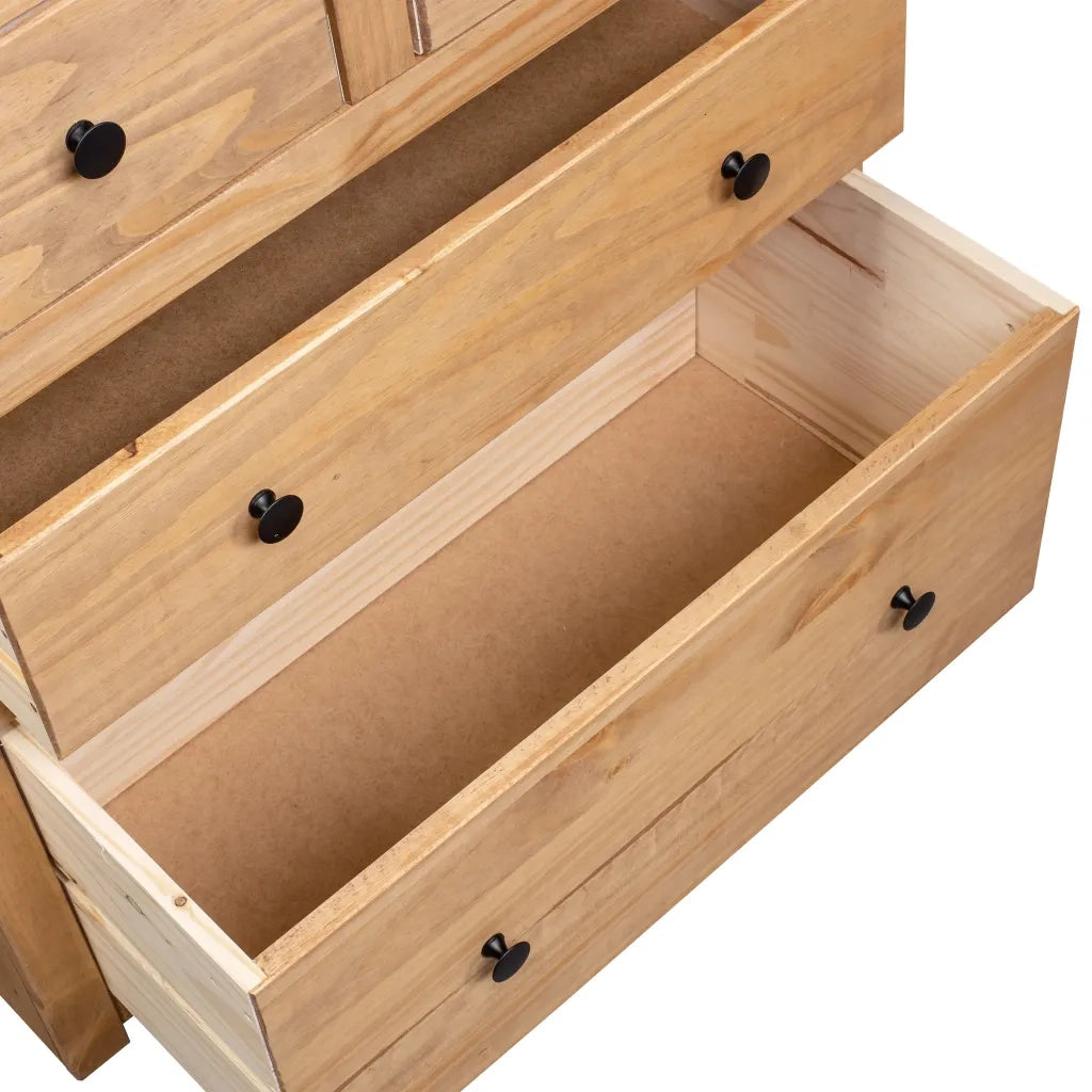 Credenza 80x40x83 cm in Legno Massello di Pino Panama Range 282655