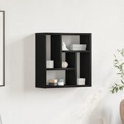 Scaffale a Parete Rovere Nero 45x16x45 cm in Truciolato 862511