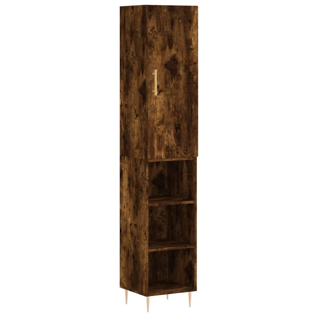 Buffet credenza cassettiera mobiletto mobile contenitore organizer cucina soggiorno salotto alto 34,5 x 34 x 180 cm legno ingegnerizzato marrone 02_0033333