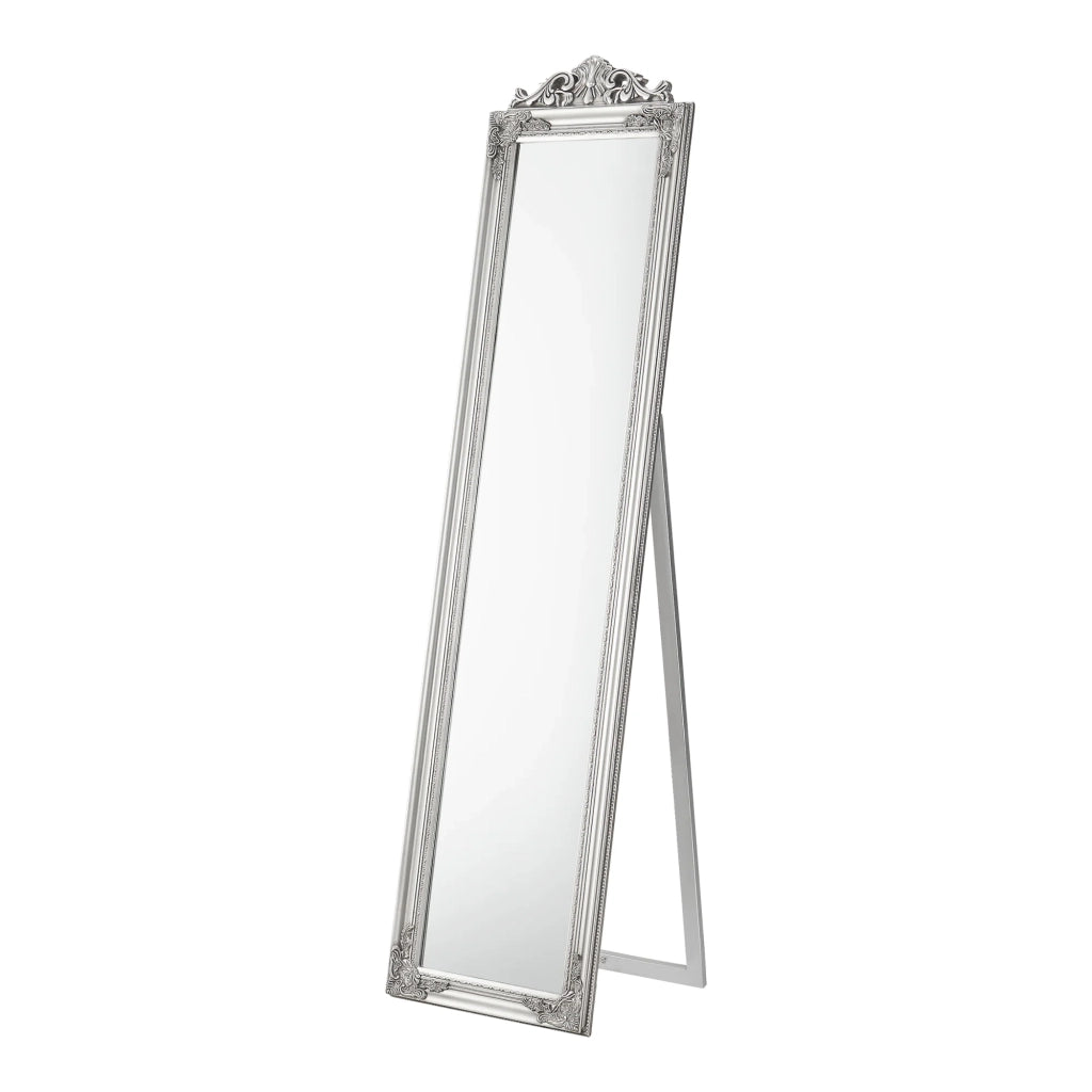 Specchio da terra inclinabile 160 x 40 cm argento 03_0007960