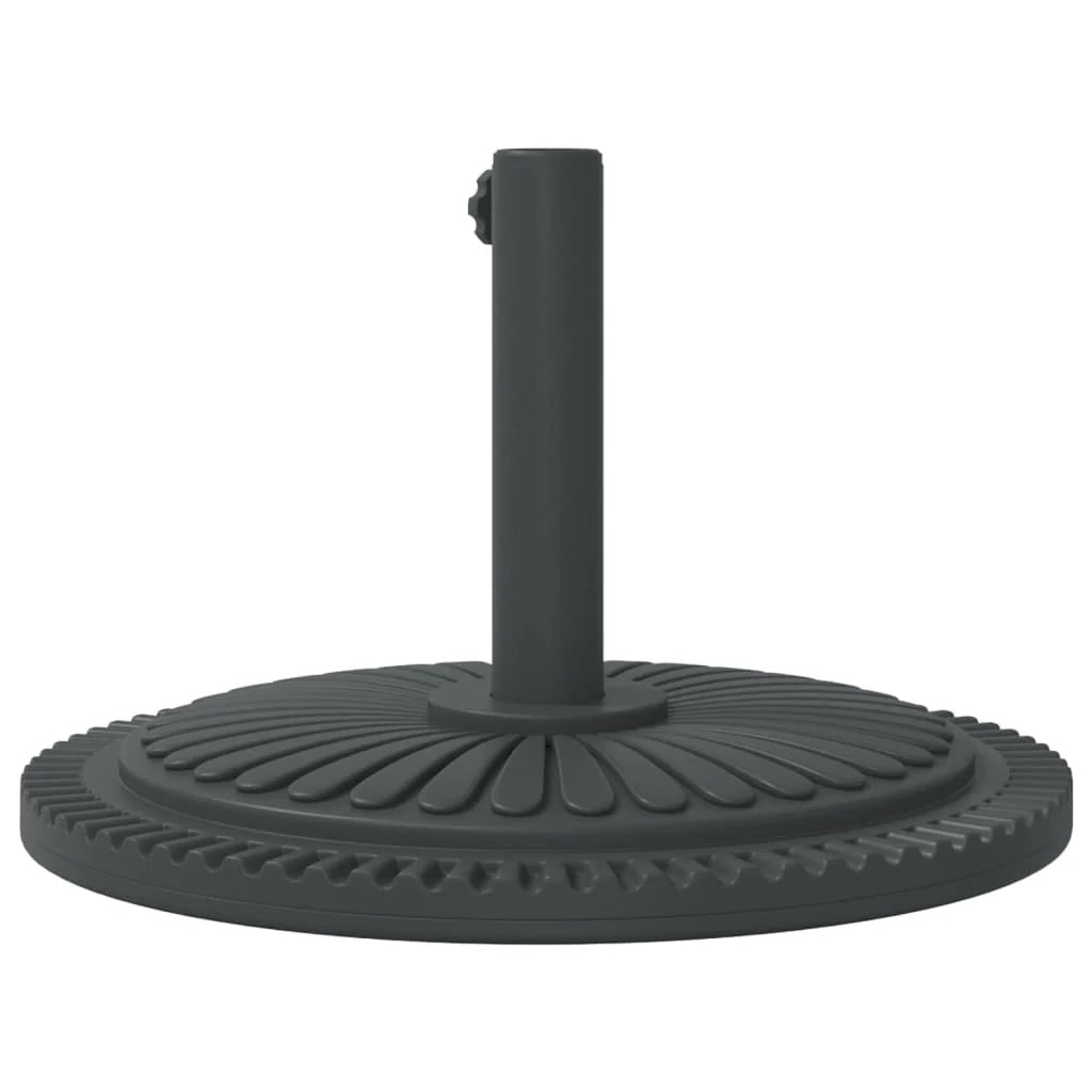 Base stabile per ombrellone da esterno rotonda 45 x 31,5 cm con eleganti motivi in ​​PE nero 02_0056650