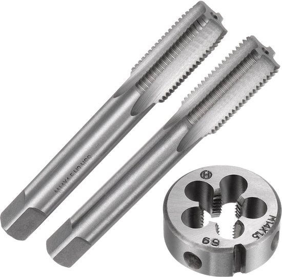 Set di Tappi a Sfera da Mano con Die - 3 Pezzi a Misura Metrica M14 x