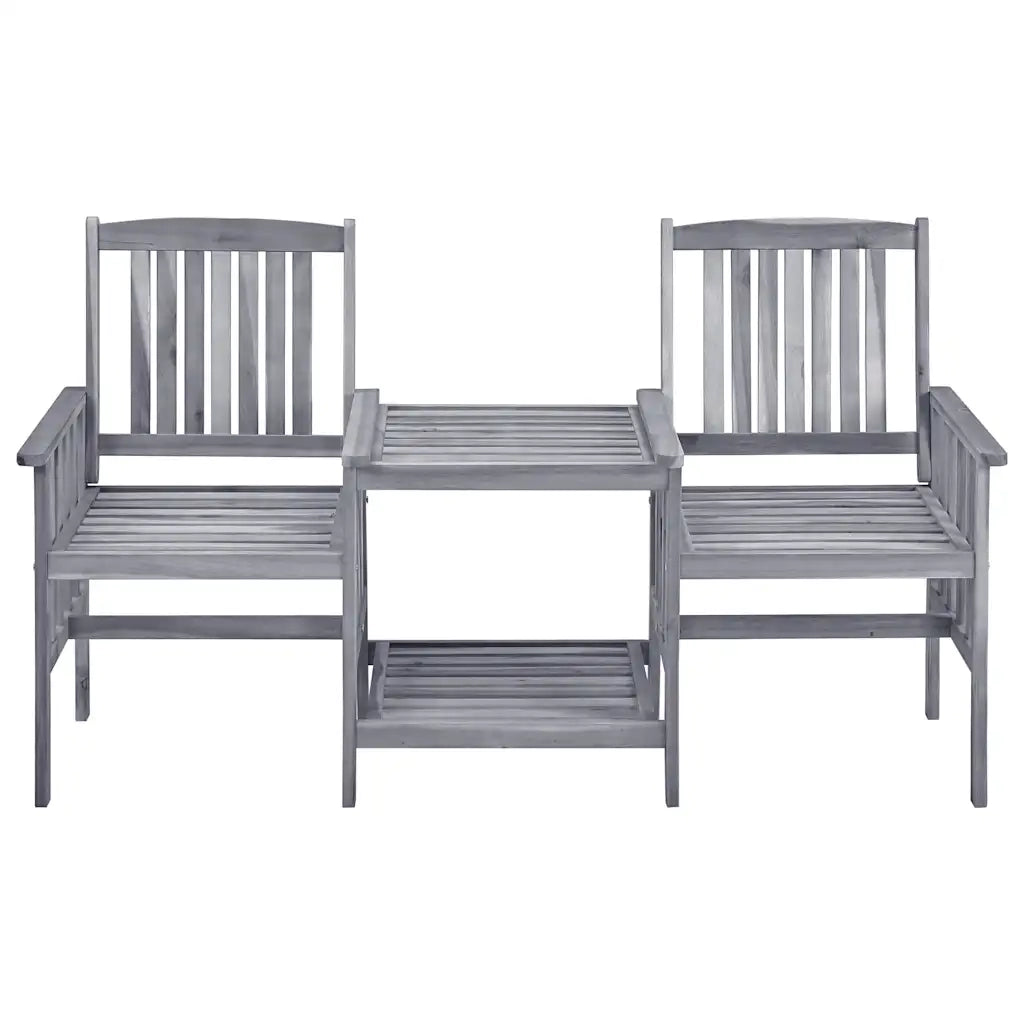 Sedie da Giardino con Cuscini e Tavolino in Massello di Acacia cod mxl 58364