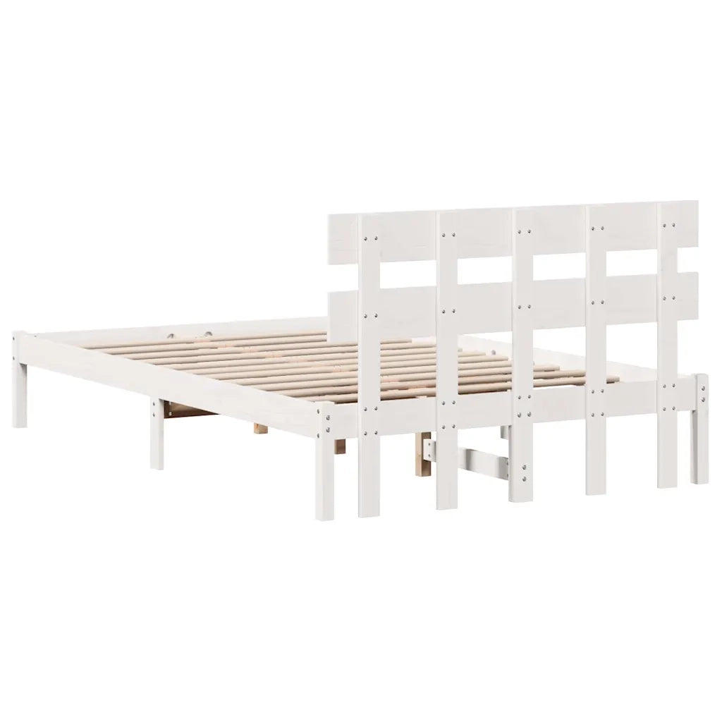 Struttura del letto Bianco 120 x 190 cm Legno massello di pino