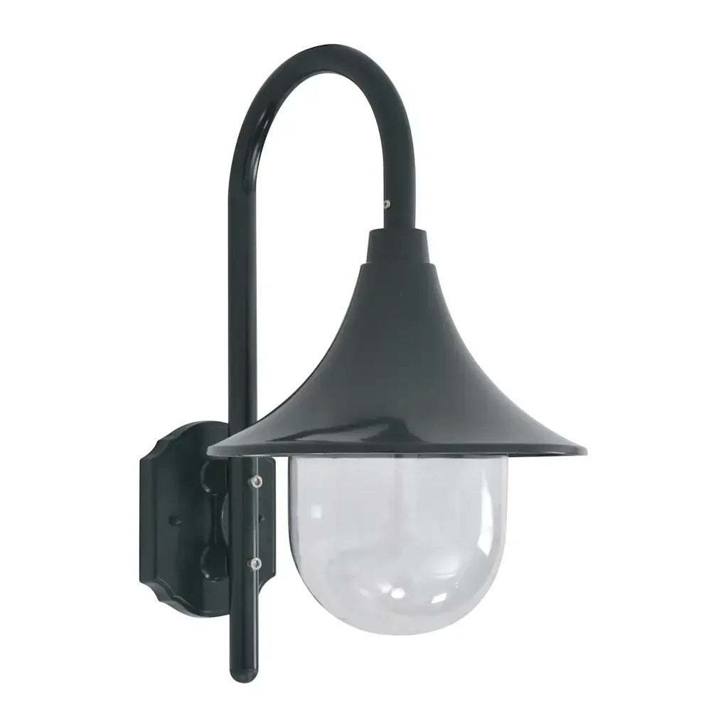 Applique da giardino per esterni 36 x 25 x 42 cm atmosfera accogliente stile moderno alluminio verde scuro 02_0045892
