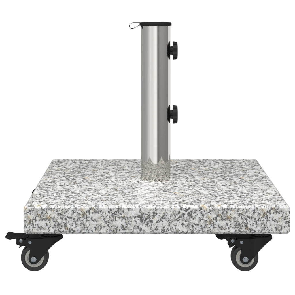 Base per Ombrelli con Ruote per Pali Ã˜38/48mm Grigio Granito 30 kg Quadrata
