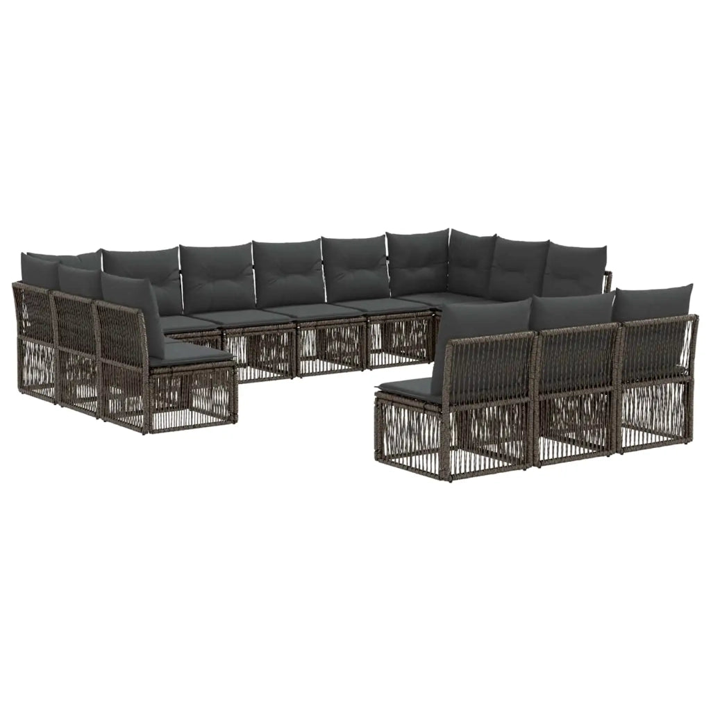 Set Divano da Giardino 13 pcs Grigio polyrattan 3434387