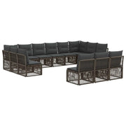 Set Divano da Giardino 13 pcs Grigio polyrattan 3434387