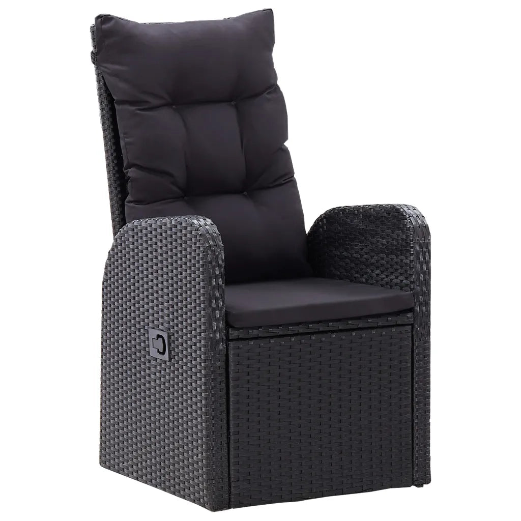 Set da Pranzo da Giardino 7 pz con Cuscini Nero cod mxl 41971