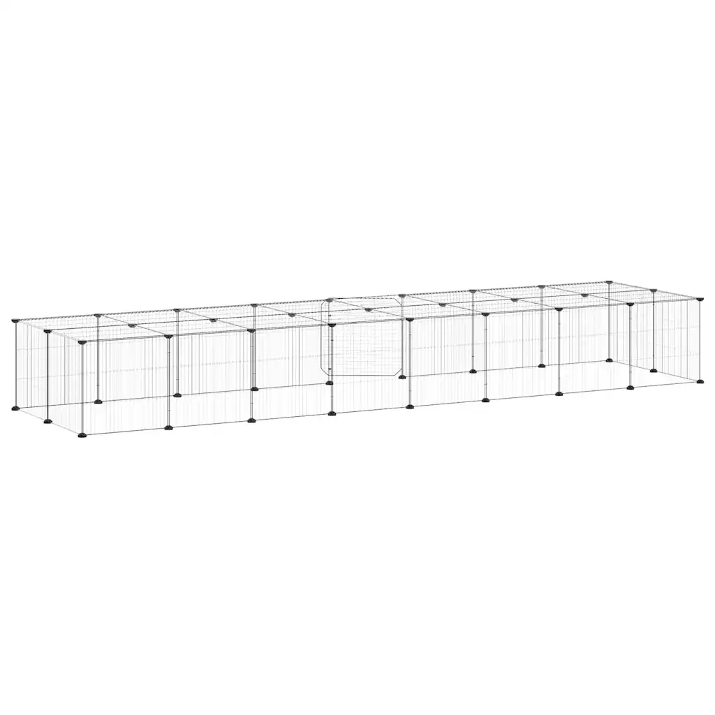 Gabbia per Animali 36 Pannelli con Porta Nera 35x35 cm Acciaio 3114060