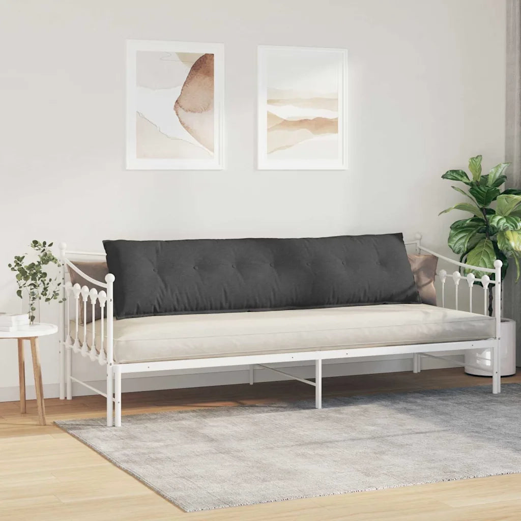 Cuscino per Schiena Grigio scuro 200 x 50 cm Tessuto in Cords 42014995