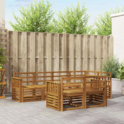 Set di divani da esterno 7 pcs Naturale Poliestere
