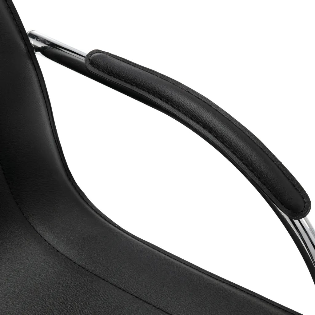 Sedia da Ufficio a Sbalzo Nera in Similpelle cod mxl 61161