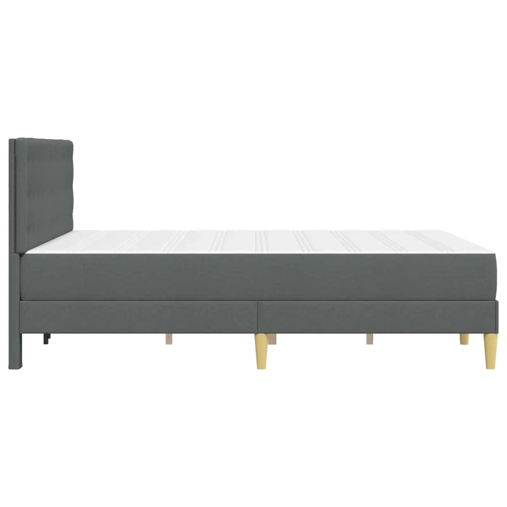 Struttura letto con materasso Grigio scuro 140 x 190 cm Tessuto 3415109