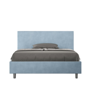 Letto Matrimoniale 160x210 cm con Rete Adele Azzurro