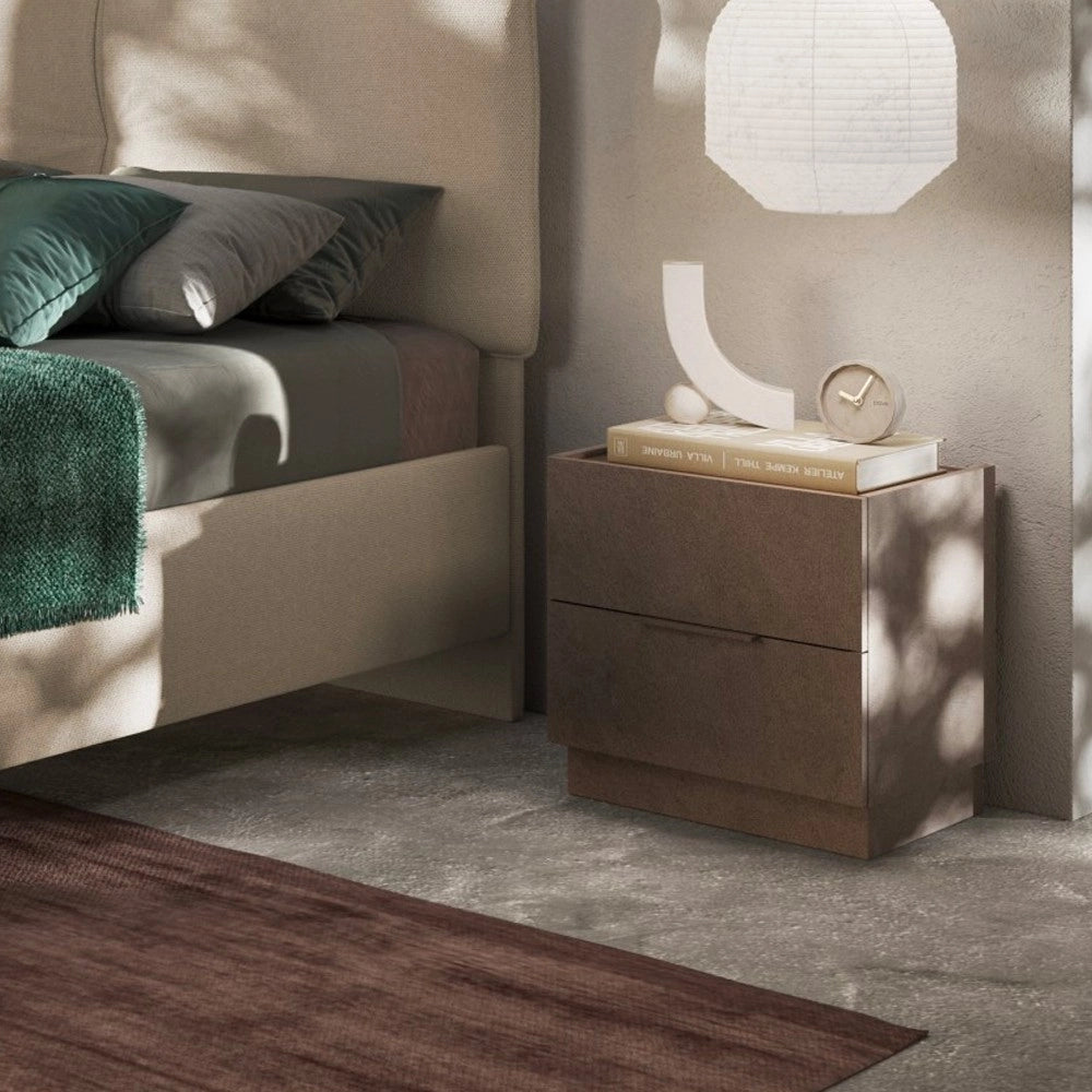 Camera da letto Mustella con letto contenitore colore bronzo