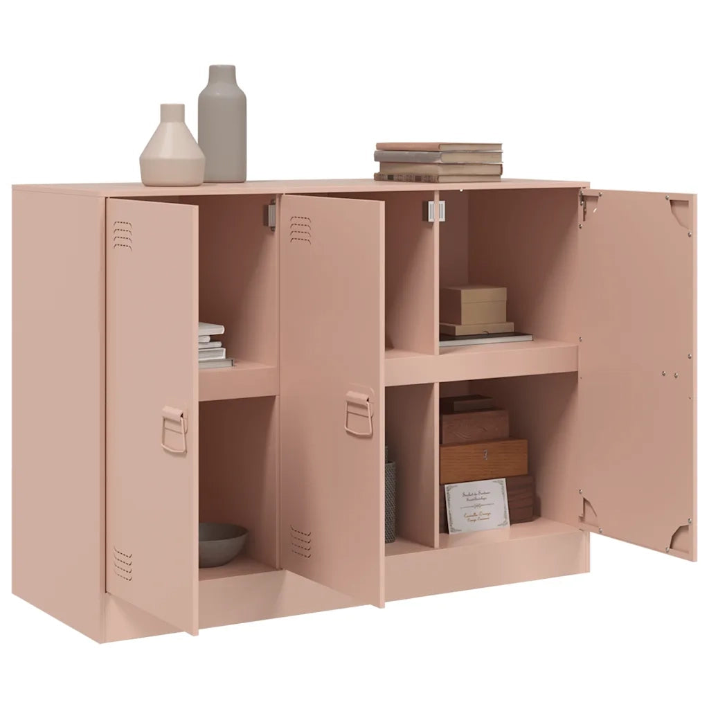 Credenza | Madia | Buffet da pranzo | Armadio da pranzo Rosa 99x39x73 cm in Acciaio