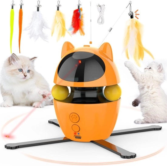 Giocattolo elettrico 3 in 1 per gatti - interattivo e stimolante per l'intelligenza 

Modello: 12345
Codice prodotto: ABCD
Caratteristiche tecniche:
- Potenza: 5V
- Autonomia batterie: 6 ore
- Dimensioni: 20x15x10 cm