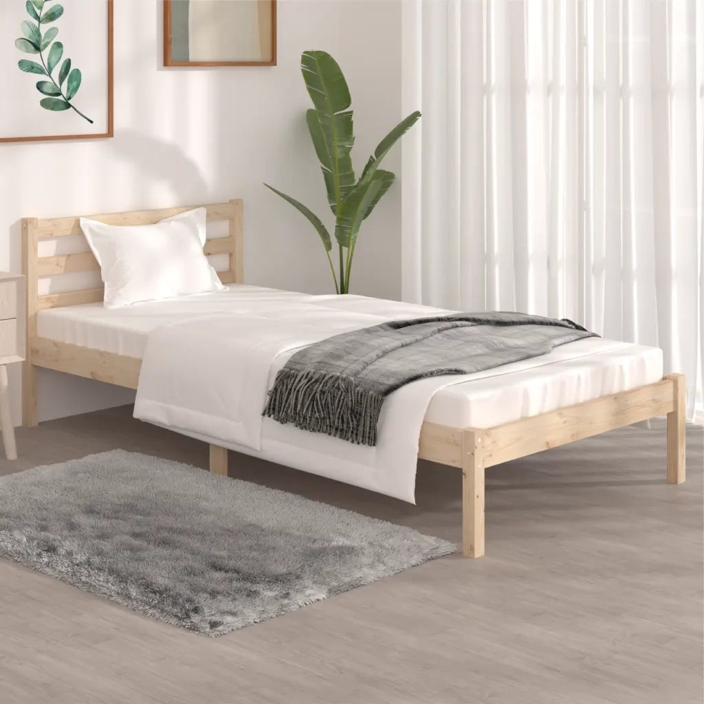 Giroletto-Struttura Letto in Legno Massello di Pino 90x190 cm Single 835347