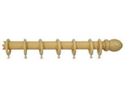 BASTONE IN LEGNO SENZA SUPPORTI Ø MM.35 NATURALE  cm.160