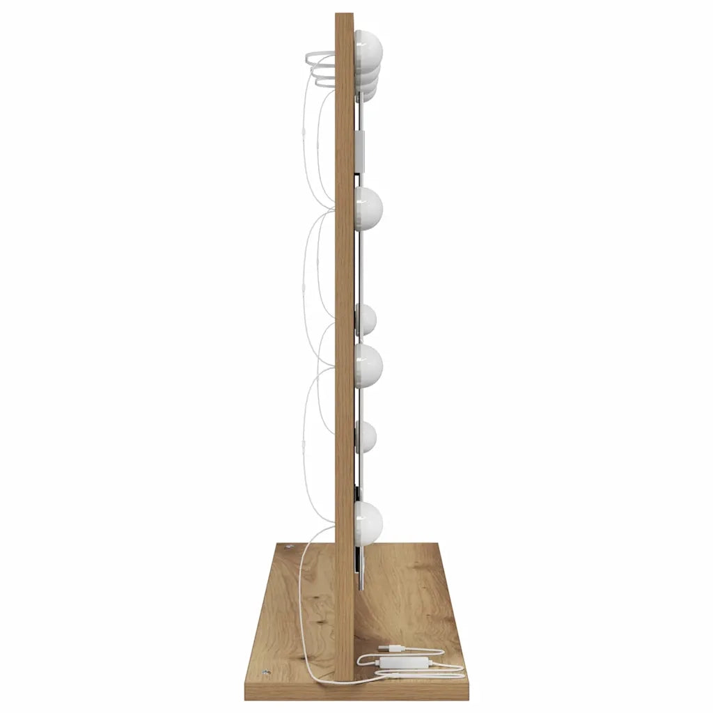 Specchio da Vanità Rovere artigianale 60 x 55 x 18 cm 868292