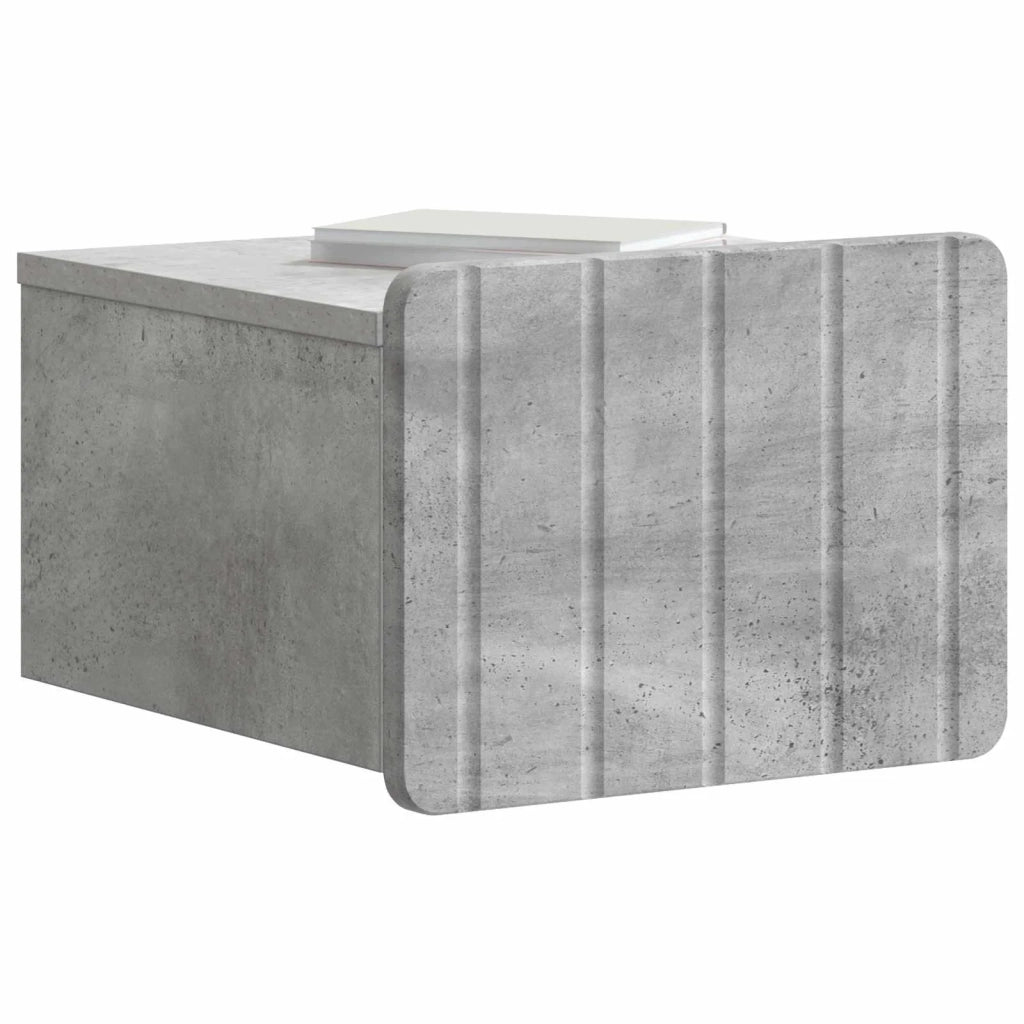 Mobiletto da notte a muro 2 pz Grigio Cemento 33 x 34,5 x 24 cm 898262