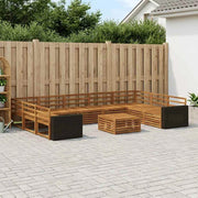 Set di divani da esterno 10 pz Naturale 3383872