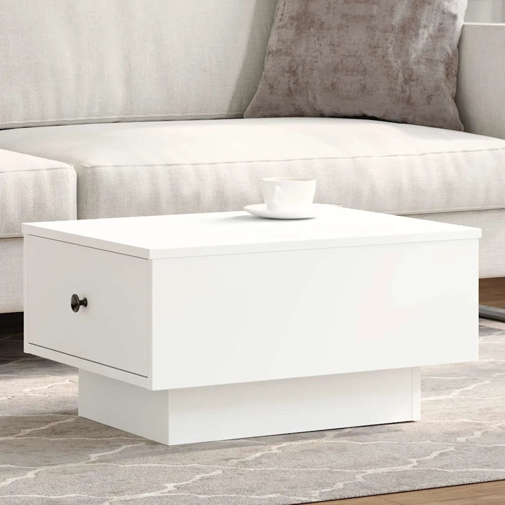 Tavolino da salotto | Tavolino da caff¨¨ | Tavolino da Soggiorno Bianco 60x45x31 cm in Legno Multistrato