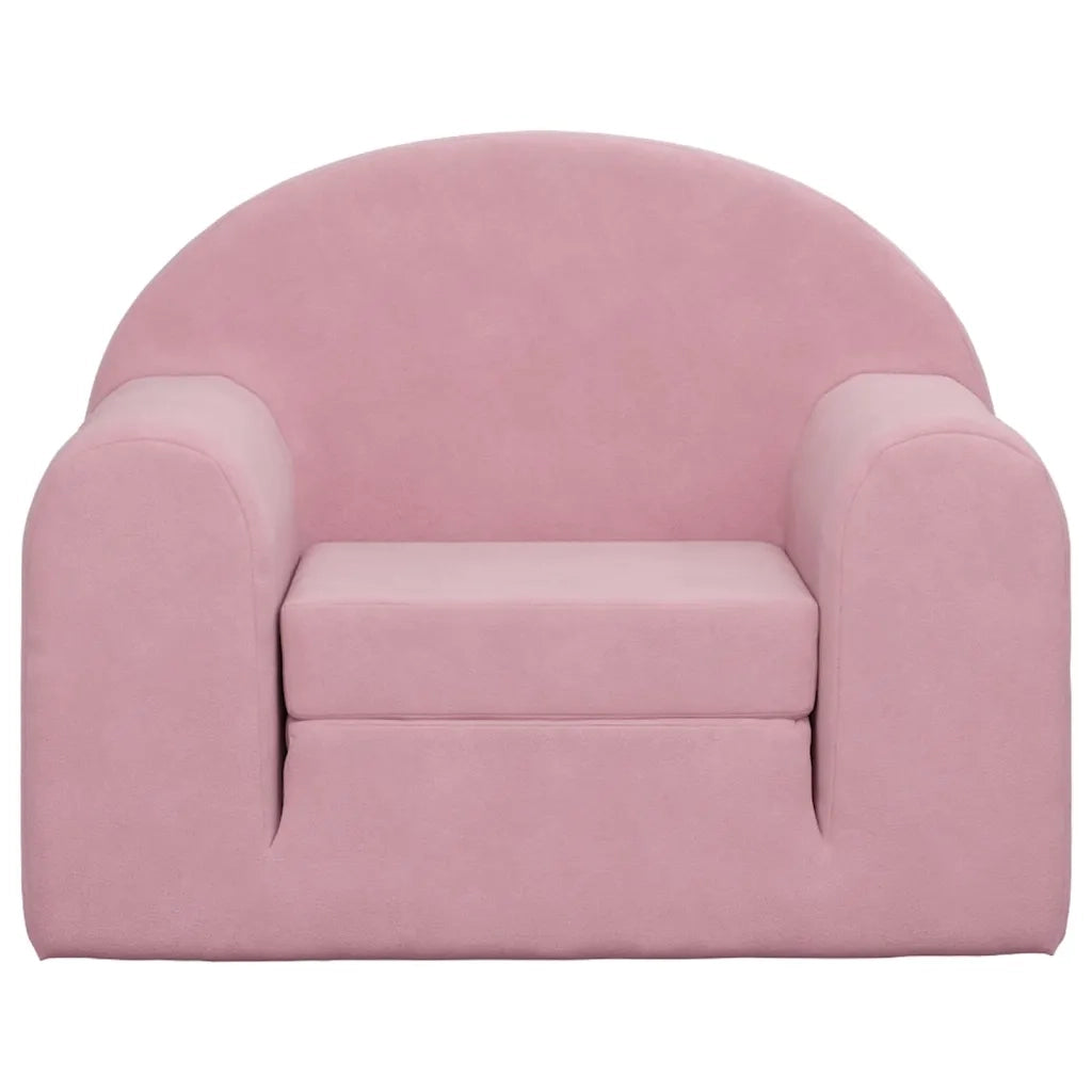 Divano Letto per Bambini-Sofa Letto-Daybed-Divanetto Rosa in Morbido Peluche 370361