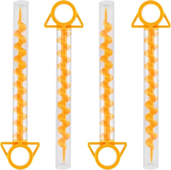 Set di 4 chiavi a vite per campeggio e spiaggia - 29 cm - Giallo