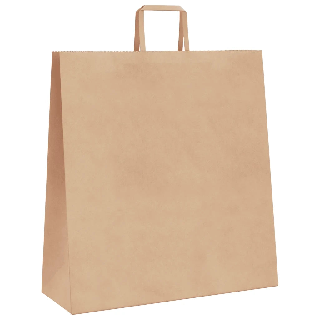 Sacchetti di Carta 250 pz con Manici Marrone 45x17x48 cm