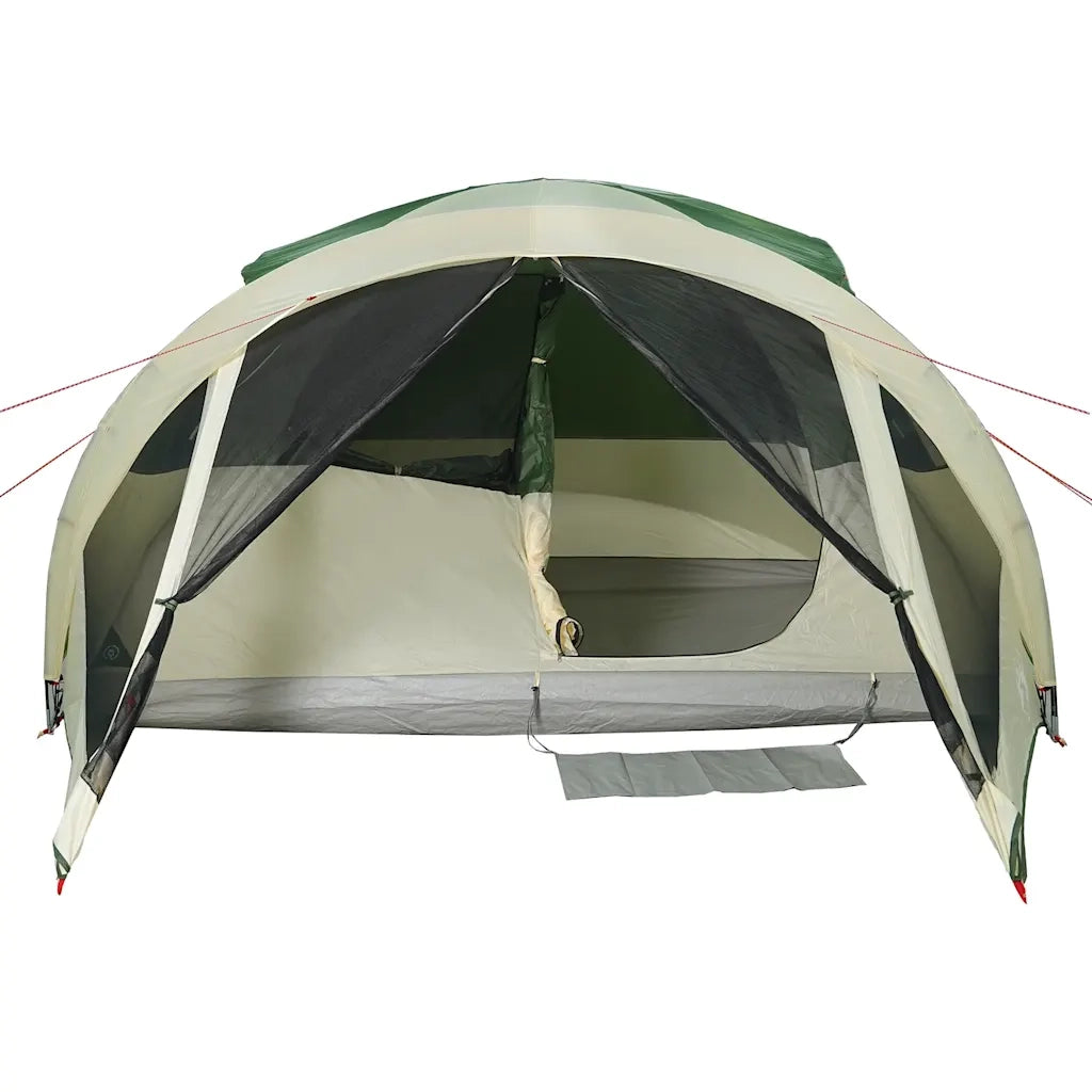 Tenda Familiare a Tunnel per 6 Persone-Tenda da campeggio Verde Impermeabile 476294