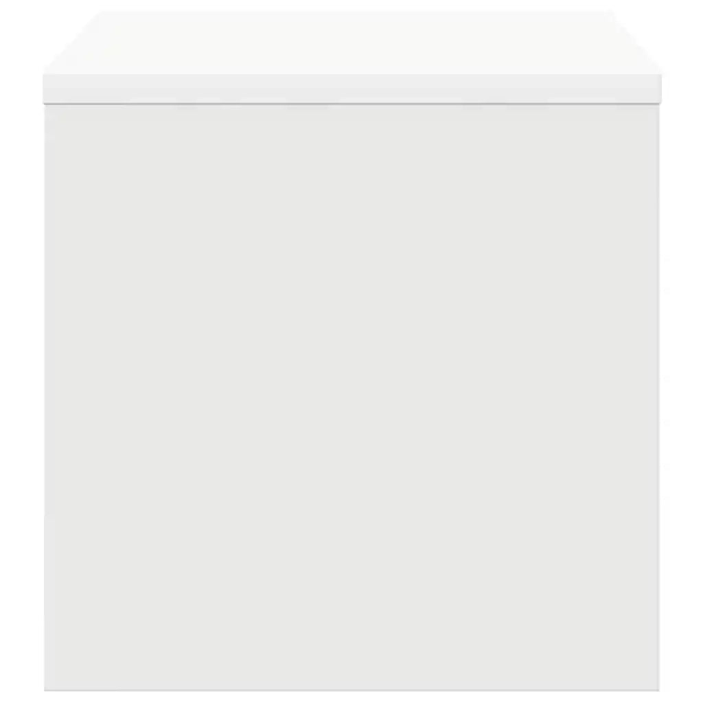 Comodini Bianchi 2 pz 40x30x30 cm Legno Ingegnerizzato 800064