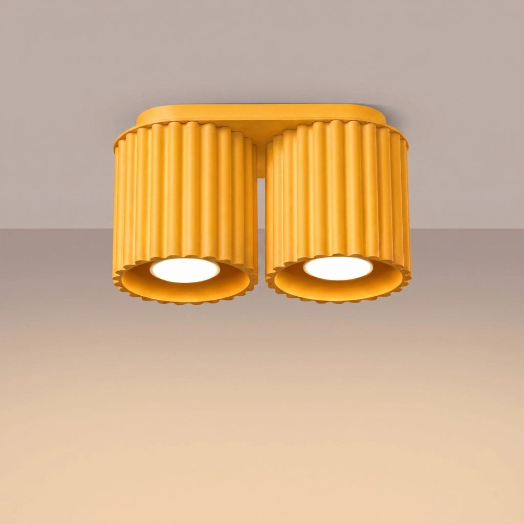 Plafoniera AURA 2 giallo GU10