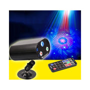 Trade Shop - Mini Proiettore Doppio Laser Luci Led Rgb Punti Colori Per Feste Discoteca Dj -