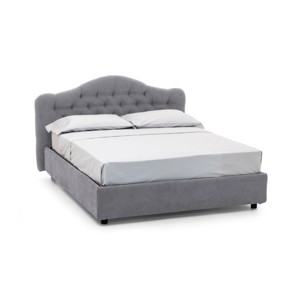 Letto Matrimoniale Alfer, Letto Matrimoniale Materasso Incluso Made in Italy, Grigio
