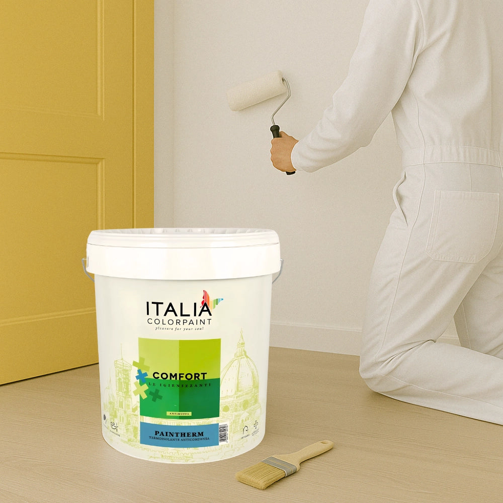 Idropittura termoisolante anticondensa muffe umidità bianca comfort paintherm *** formato 13 lt, confezione 1