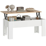 Tavolino da caff¨¨ con vano nascosto ¨C Xylo ¨C bianco 100x50x45cm