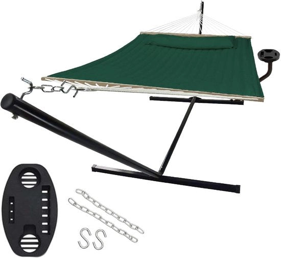 Ombrello Esterno con Struttura e Tavolo per Giardino, Piscina e Balcone - Ombrello Grande per 2 Persone con Supporto e Tavolo Laterale - Capacità di Carico 200 kg