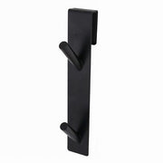 Trade Shop - Gancio Doppio Per Porta Box Doccia Appendere Asciugamani Bagno 4x18cm Nero 87771 -