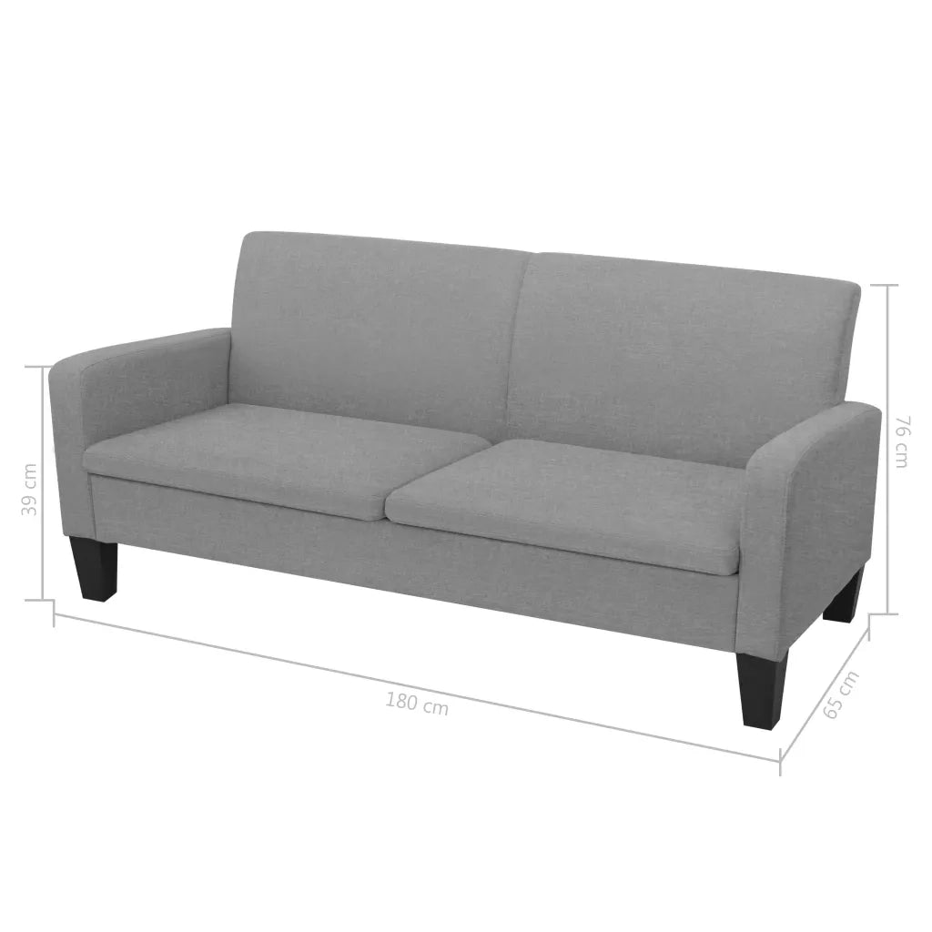 Set di Divani 2 pz in Tessuto Grigio Chiaro 278212