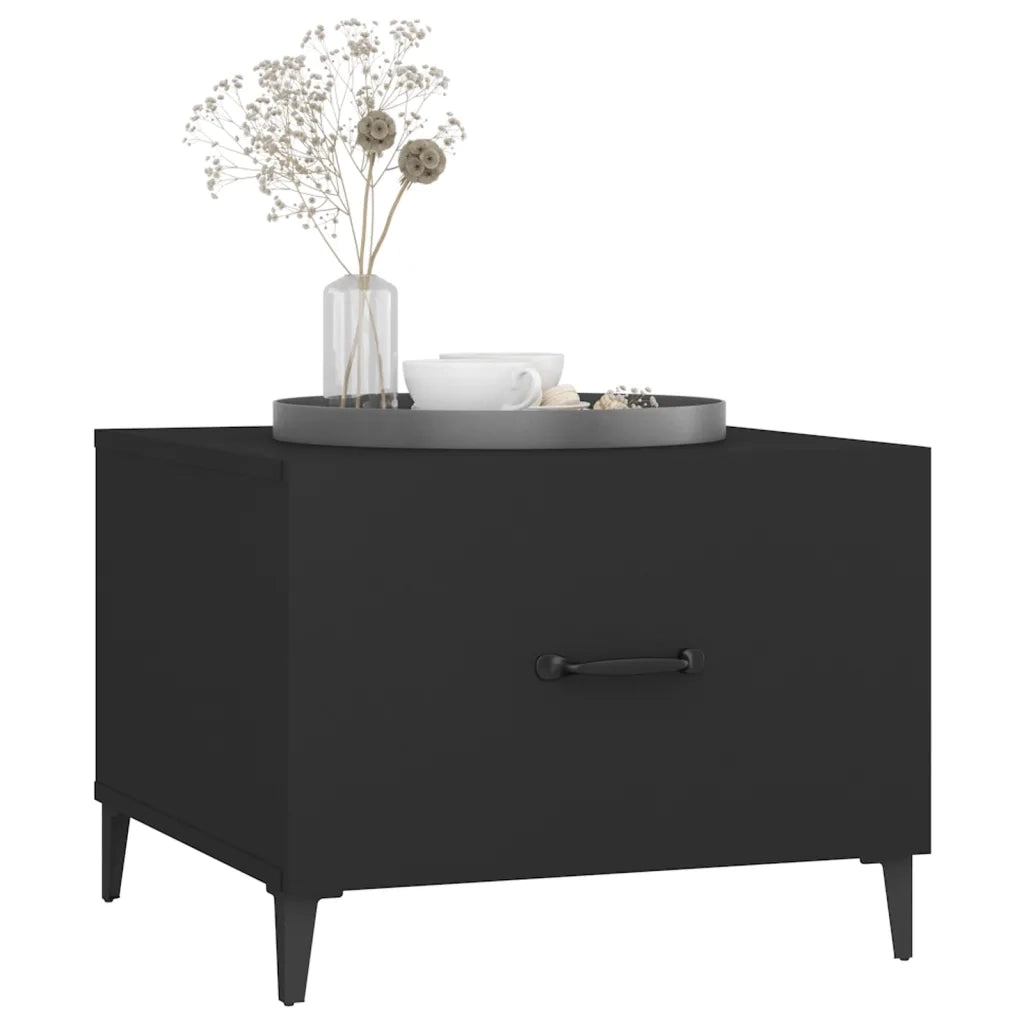 Tavolini da Salotto Gambe in Metallo 2 pz Neri 50x50x40 cm 812729