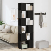 vidaXL Libreria/Divisorio Rovere Nero 60x24x186 cm