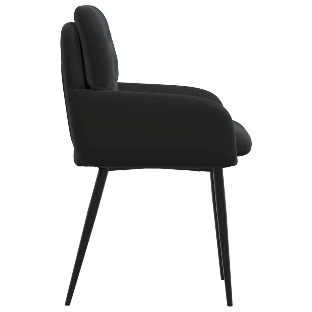 Sedie da pranzo 2 pcs Velluto (V) Nero 59 x 59,5 x 90 cm 42034312