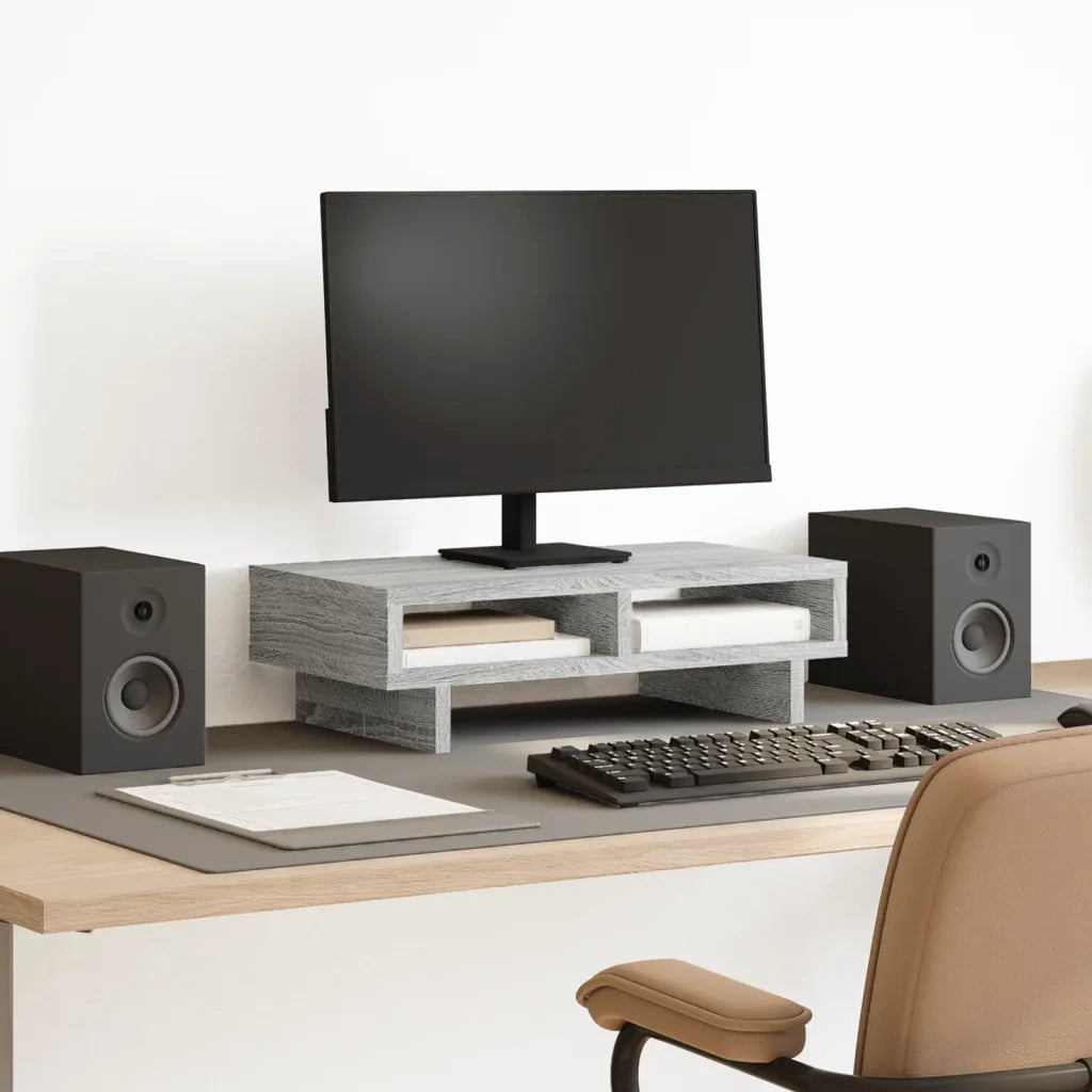Supporto per Monitor Grigio Sonoma 50x27x15 cm in Truciolato 854747